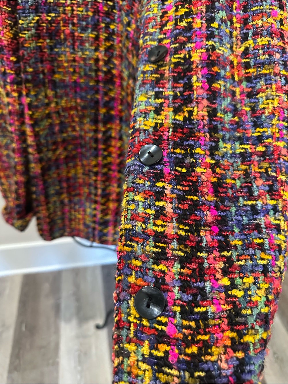 Chico's Multicolor Button-Front Jacket - Picture 6 of 6